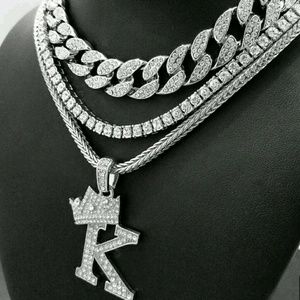 Hip Hop Quavo Choker 16" Full Iced Cuban & 1 ROW D